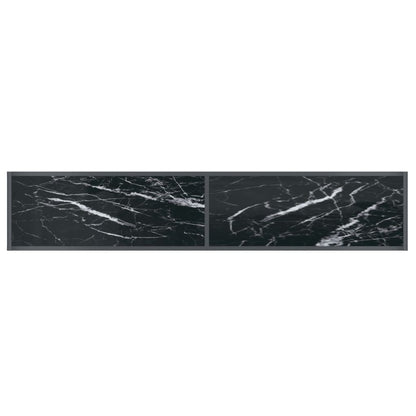 Konsolbord svart 180x35x75,5 cm härdat glas