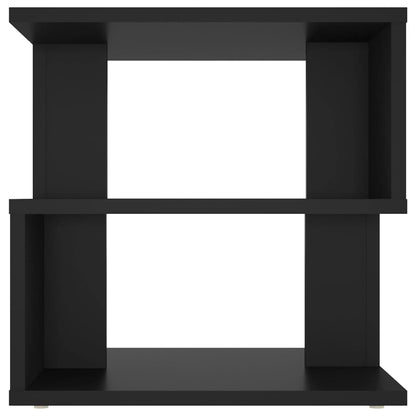 Sidobord svart 40x40x40 cm konstruerat trä