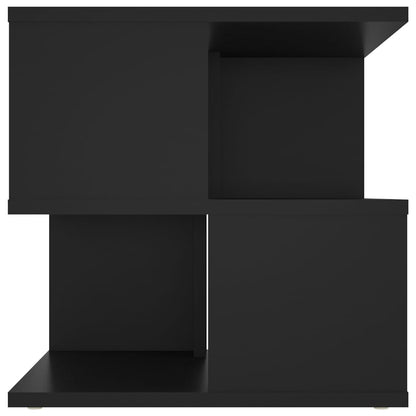 Sidobord svart 40x40x40 cm konstruerat trä