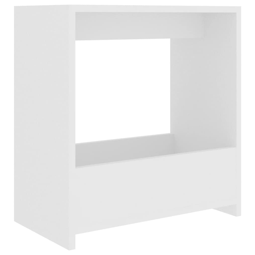 Sidobord vit 50x26x50 cm konstruerat trä