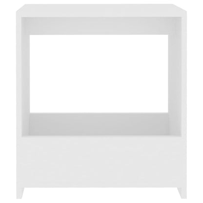 Sidobord vit 50x26x50 cm konstruerat trä