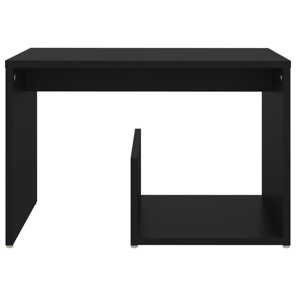 Sidobord svart 59x36x38 cm konstruerat trä