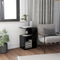 Side table black 36x30x56 cm engineered wood
