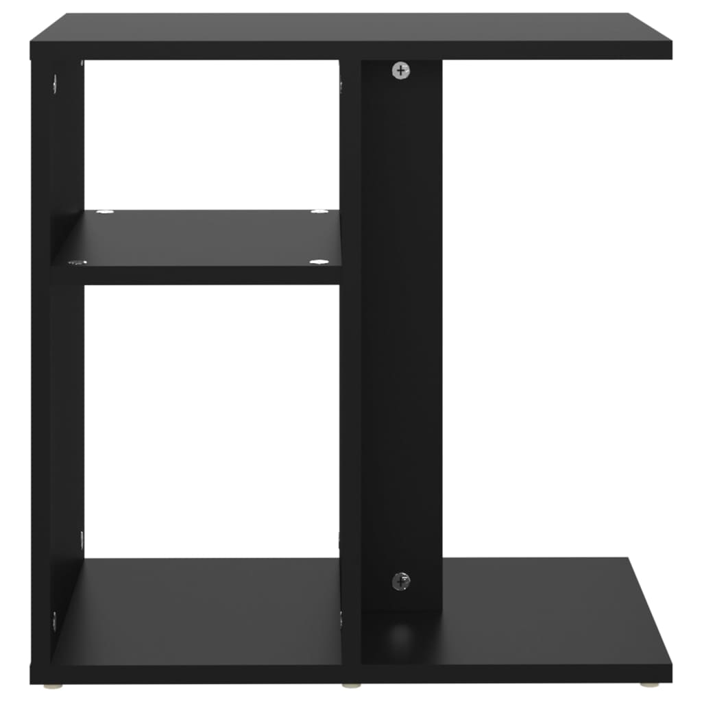 Sidobord svart 50x30x50 cm konstruerat trä