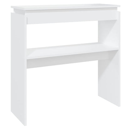 Konsolbord vit 80x30x80 cm konstruerat trä