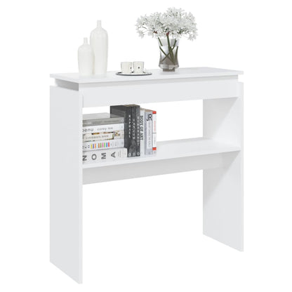 Konsolbord vit 80x30x80 cm konstruerat trä