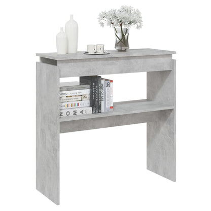 Sidobord betonggrå 80x30x80 cm konstruerat trä