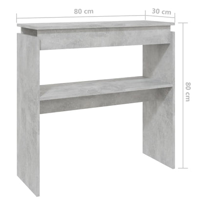 Sidobord betonggrå 80x30x80 cm konstruerat trä