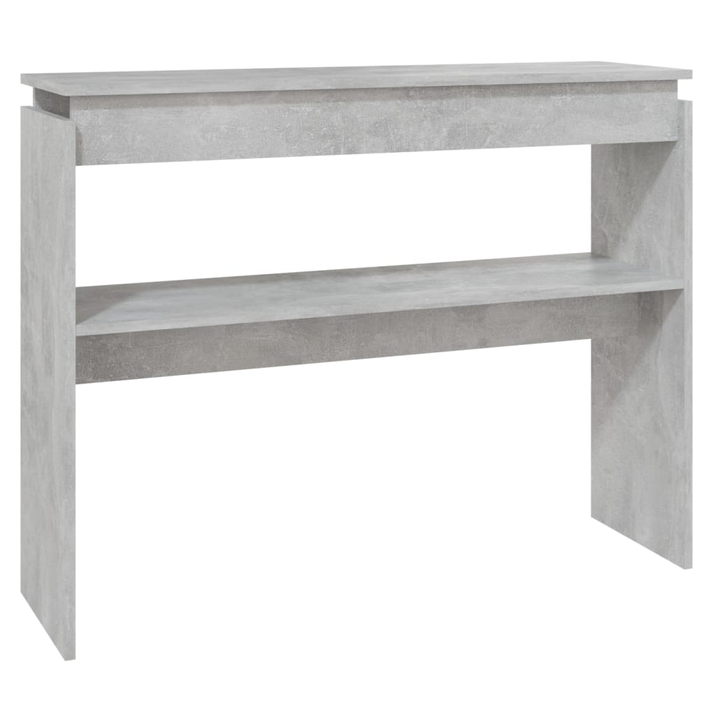 Konsolbord betonggrå 102x30x80 cm konstruerat trä