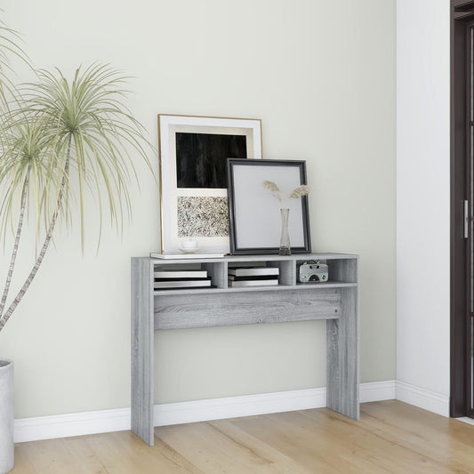 Relief table gray sonoma 105x30x80 cm engineered wood