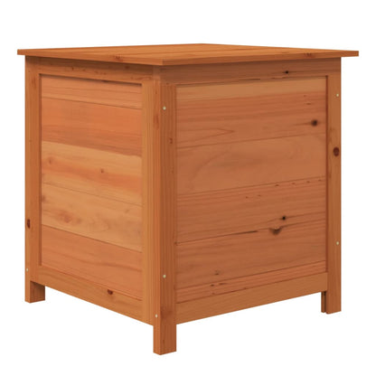 Dynbox för trädgården brun 50x50x56 cm massivt granträ