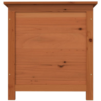 Dynbox för trädgården brun 50x50x56 cm massivt granträ