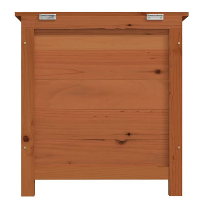 Dynbox för trädgården brun 50x50x56 cm massivt granträ