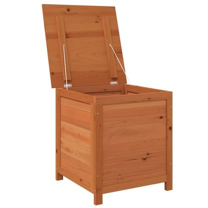 Dynbox för trädgården brun 50x50x56 cm massivt granträ