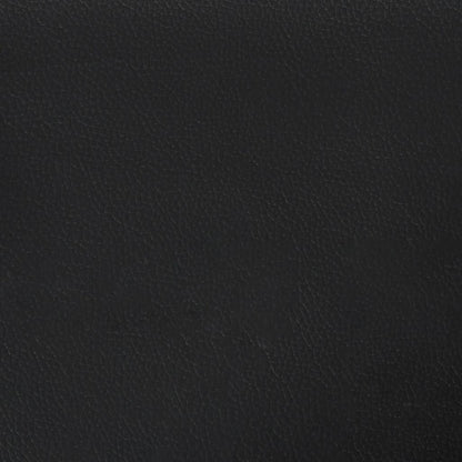 Bed frame with headboard black 100x200 cm faux leather