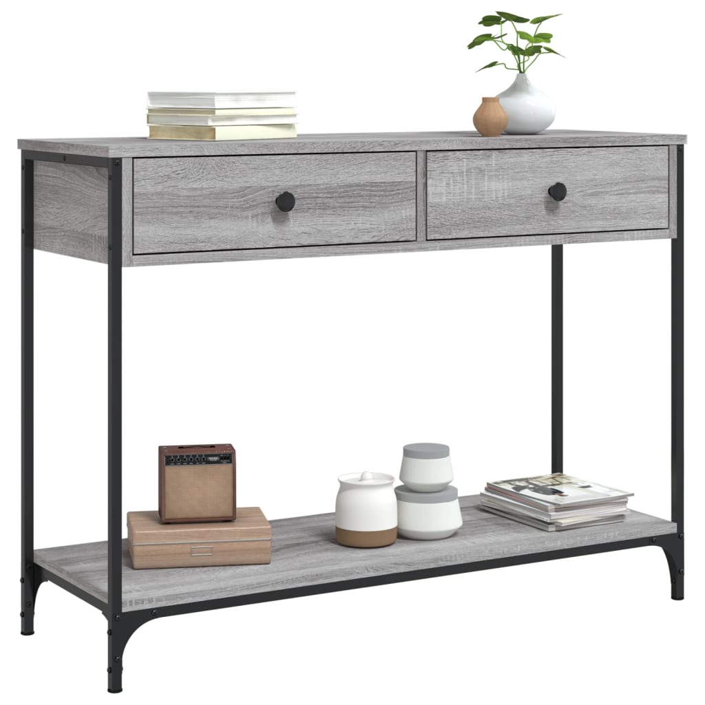 Relief table gray sonoma 100x34.5x75 cm engineered wood