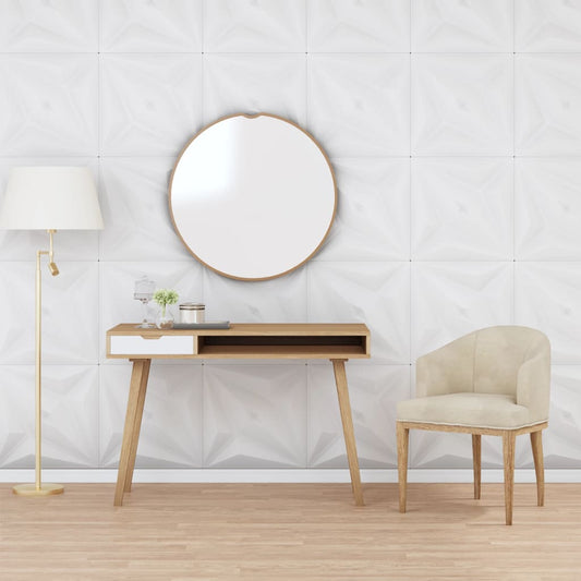Wall panels 48 pcs white 50x50 cm XPS 12 m² star