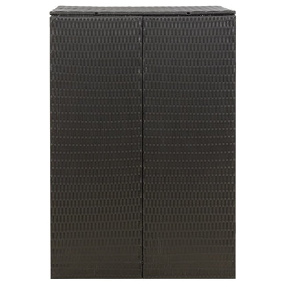 Skjul för soptunna svart 70x80x117 cm konstrotting
