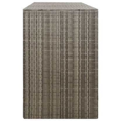 Skjul för tre soptunnor grå 207x80x117 cm konstrotting