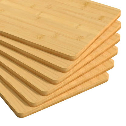 Frukosttallrikar 6 st 22x14x0,8 cm bambu