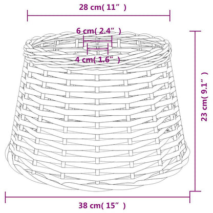 Taklampskärm vit Ø38x23 cm korgmaterial