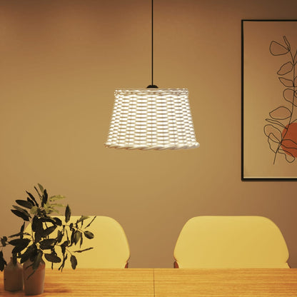 Taklampskärm vit Ø45x28 cm korgmaterial