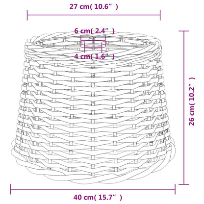Ceiling lamp shade brown Ø40x26 cm wicker material