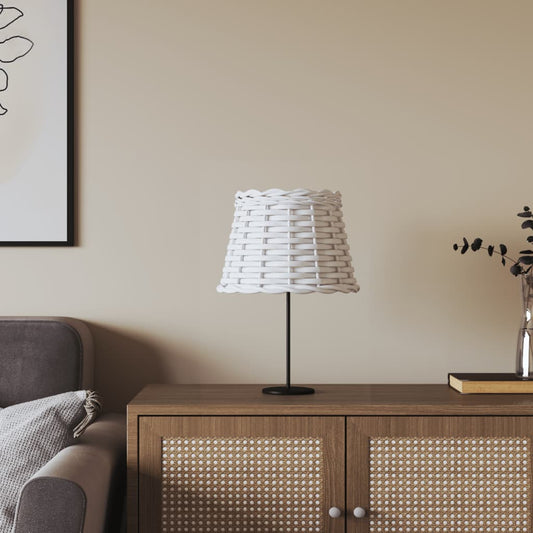 Lampshade white Ø20x15 cm wicker material