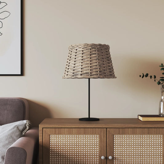 Lampshade brown Ø38x23 cm wicker material
