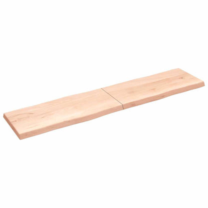 Bordsskiva 220x50x(2-6) cm obehandlad massiv ek levande kant