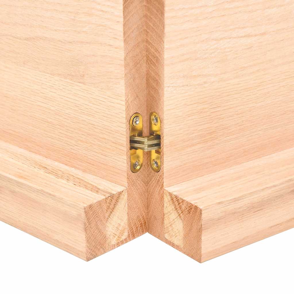 Bordsskiva 220x50x(2-6) cm obehandlad massiv ek levande kant