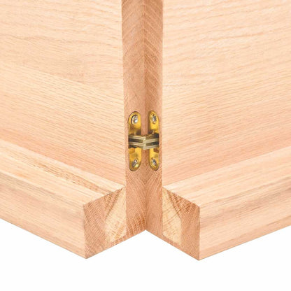 Bordsskiva 220x50x(2-6) cm obehandlad massiv ek levande kant