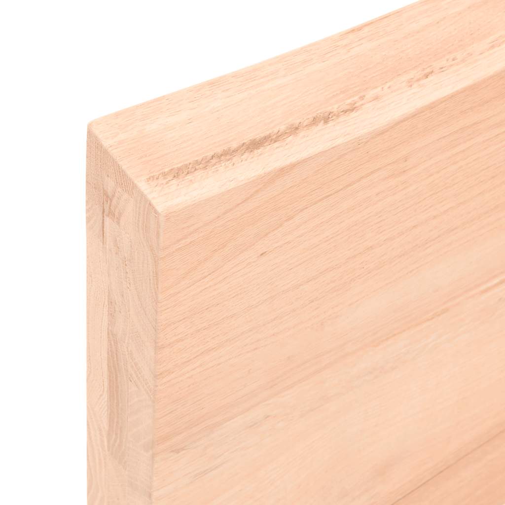 Bordsskiva 220x50x(2-6) cm obehandlad massiv ek levande kant