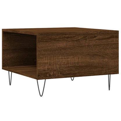 Soffbord brun ek 55x55x36,5 cm konstruerat trä