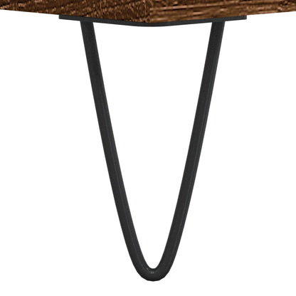 Soffbord brun ek 55x55x36,5 cm konstruerat trä