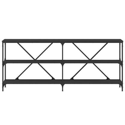 Konsolbord svart 180x30x75 cm konstruerat trä och järn