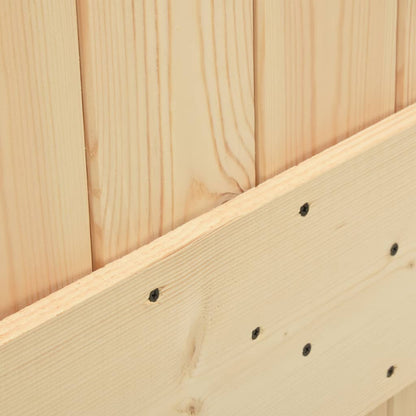 Sliding door with fittings 95x210 cm solid pine