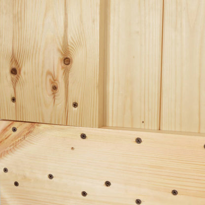 Sliding door with fittings 95x210 cm solid pine
