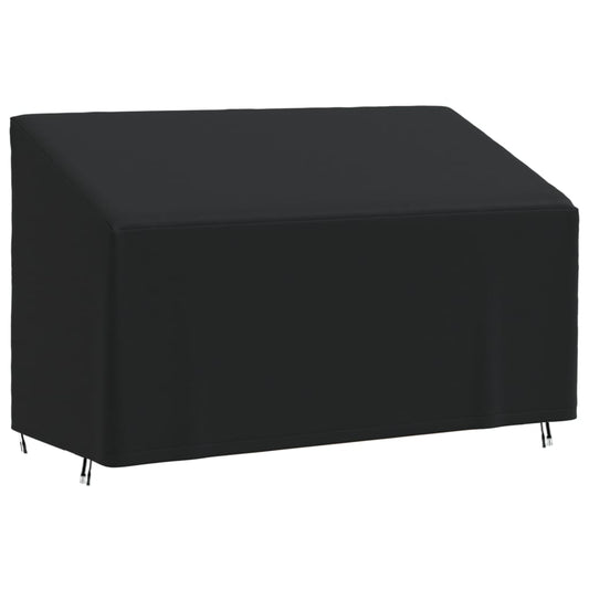Bench cover 3-seater black 165x70x65/94 cm 420D oxford