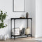 Console table black 75x30.5x75 cm engineered wood
