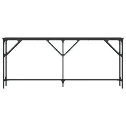 Console table black 180x23x75 cm engineered wood