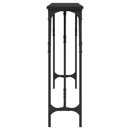 Console table black 180x23x75 cm engineered wood