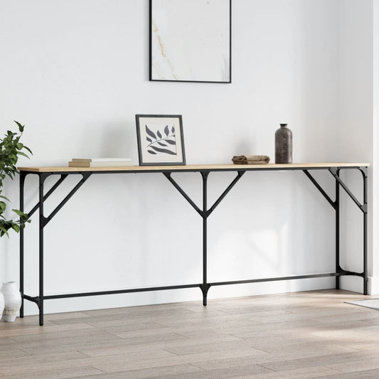 Relief table sonoma oak 200x29x75 cm engineered wood