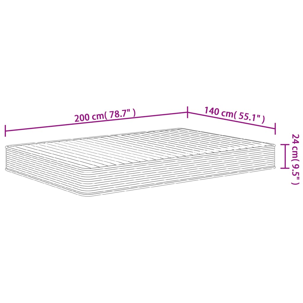 Skummadrass medium mjuk 140x200 cm