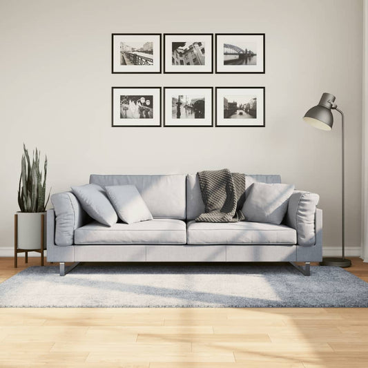 PAMPLONA long pile modern rug blue 100x200 cm