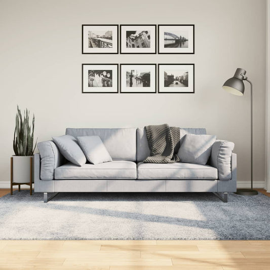 PAMPLONA long pile modern rug blue 160x230 cm