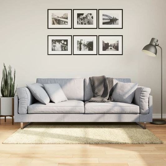 PAMPLONA long pile modern rug gold 80x150 cm