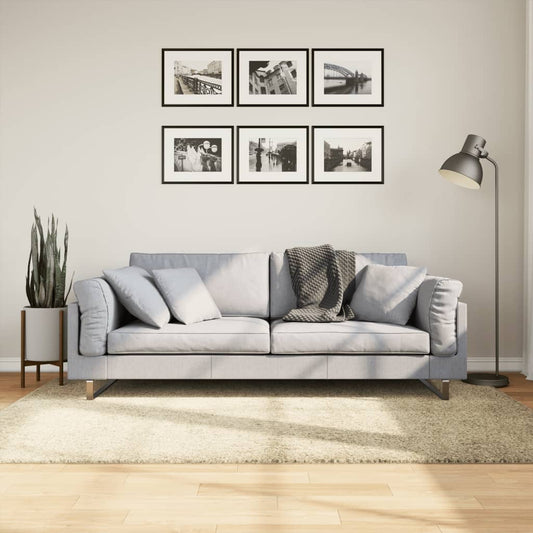 PAMPLONA long pile modern rug gold 140x200 cm