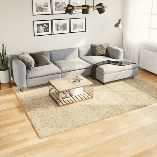 PAMPLONA long pile modern rug gold 200x280 cm