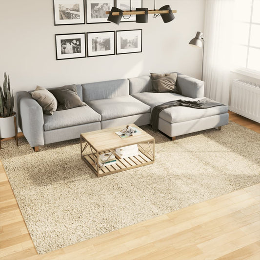 PAMPLONA long pile modern rug gold 240x340 cm